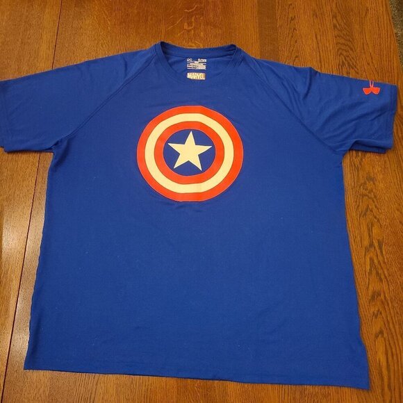 Under Armour Marvel Steve Rogers Alter Ego Captain America XL Shirt - Picture 1 of 16